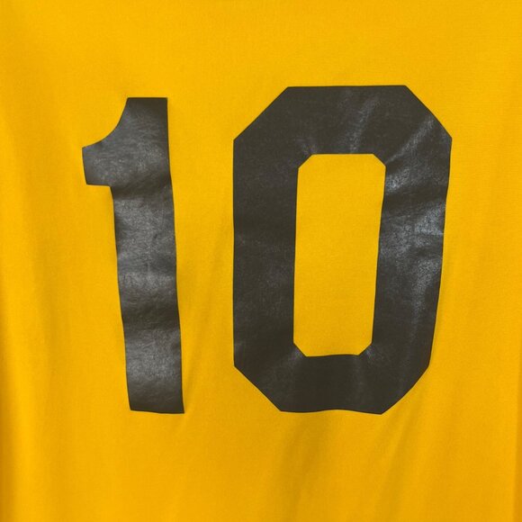 Majestic Pittsburgh Pirates Tshirt Mens Small Yellow MLB Baseball #10 - Picture 6 of 8